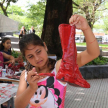 Último día de la pintata de calzados llevada a cabo dentro de la campaña “Zapatos rojos”, organizada por la Secretaría de Género del Poder Judicial.