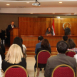 El ministro Jiménez Rolón inició su alocución reafirmando que la mediación es un método de resolución de conflictos por excelencia.