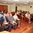 La directora Gabriela Talavera en la presentación de la oficina de Propiedad Intelectual.