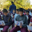 Los alumnos recibieron materiales didácticos alusivos al programa educativo.