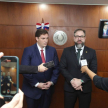 Ministro de Justicia, abogado Rodrigo Nicora y el director del Registro del Estado Civil, abogado Maximiliano Ayala