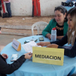 La Oficina de Mediación del Poder Judicial atendió a las personas que se acercaban a realizar sus consultas.