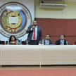 El gobernador de Canindeyú, César Ramírez, durante su intervención.