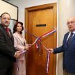 Ministros Miryam Peña y Miguel Óscar Bajac con el presidente de la Circunscripción deConcepcion, Abog. Julio César Cabañas.