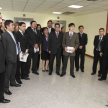 Momento en que los alumnos fueron recibidos en el Poder Judicial por la encargada de la campaña licenciada Amada Herrera