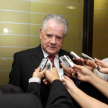 El titular del máximo tribunal del país realizó declaraciones a la prensa al termino de sus reuniones.