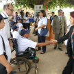 La ministra Miryam Peña saluda a nuevos facilitadores.