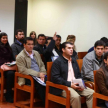 Los estudiantes realizaron preguntas sobre el problema de la morosidad judicial.
