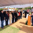 El monseñor Ruiz Diaz dando la bendición a las autoridades.