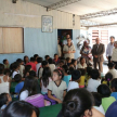 Los ministros y las autoridades judiciales visitaron la Escuela Básica de Educación Indígena.