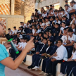 La jueza de Paz de Juan E. O’Leary, Marilina Cañete Gauto, conversó con unos 300 estudiantes.