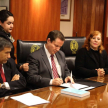 El ministro de la Corte Suprema Alberto Martínez Simón rubricó el acuerdo y aseguró que la comunidad educativa será beneficiada.
