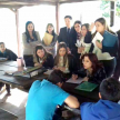 El magistrado Camilo Torres estuvo con los menores durante las entrevistas.