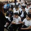 Los alumnos recibieron materiales didácticos sobre el programa Educando en Justicia.