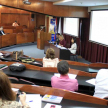 La actividad se realizó en el Aula Magna de la Universidad Americana