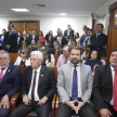 Autoridades Judiciales y representantes de gremios de jueces y magistrados presentes en el acto.