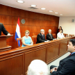 El titular judicial estuvo acompañado de los ministros, Gladys Bareiro de Módica, Luis María Benítez Riera y la defensora general interina, Selva Morel.