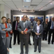 Los ilustres visitantes durante la visita al Museo de la Justicia.