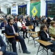 Durante el desarrollo de la charla sobre Derecho a la vivienda de discapacitados.