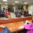Los vicepresidentes de la Corte Suprema de Justicia, doctora Carolina Llanes y doctor Eugenio Jiménez Rolón así como los ministros, doctores Luis María Benítez Riera y Víctor Ríos.