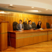 La ministra de la Niñez y Adolescencia, Teresa Martínez, durante su intervención  previo a la firma del compromiso interinstitucional.