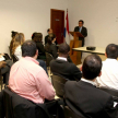 El abogado Andrés Ramírez, coordinador de la Dirección de Derechos Humanos, conversó con los alumnos.