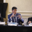 El ministro Víctor Ríos presentó una ponencia sobre “Pluralismo Judicial”.