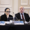 El ministro César Diesel también estuvo participando de las charlas.