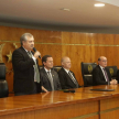 El presidente de la Corte Suprema de Justicia, doctor Alberto Martínez Simón; el vicepresidente primero, doctor Luis María Benítez Riera; y los ministros Eugenio Jiménez Rolón y César Diesel Junghanns tomaron juramento de rigor.