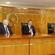 El presidente de la Corte Suprema de Justicia, doctor Alberto Martínez Simón durante su intervención.