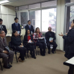 La visita fue en la sede judicial de la capital.