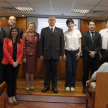 Alumnos ganadores del primer puesto, de la Universidad Católica Nuestra Señora de la Asunción y Universidad del Norte.
