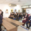 La delegación integrada por alumnos del segundo año de la carrera de Derecho visitó el Museo de la Justicia, Centro de Documentación y Archivo para la Defensa de los Derechos Humanos, donde la coordinadora, licenciada Rosa Palau, los recibió.