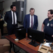 El presidente de la Corte Suprema estuvo acompañado de sus asesores durante la jornada.