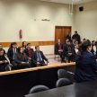  Los estudiantes participaron de la audiencia de un juicio oral y público.