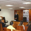 El coordinador Aldo Ávalos dio la bienvenida a los alumnos de Ciudad del Este
