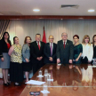 El jurista español realizó una visita protocolar al presidente de la Corte Suprema de Justicia, doctor José Raúl Torres Kirmser, y a la vicepresidenta primera, doctora Miryam Peña.