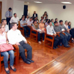 El funcionario Luis Bazano en el encuentro con los futuros abogados.