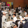 La coordinadora Amada Herrera hizo entrega de materiales didácticos alusivos al programa educativo