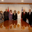 Autoridades judiciales con la jefa de Estado de Taiwán.