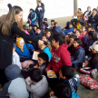 Los niños y niñas formularon sus planteamientos a la defensora.