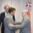 El presidente de la CSJ, Dr. César Diesel y  el titular de la cámara, ingeniero Raúl Constantino.