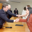 Saludo protocolar a las autoridades.