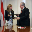 La ministra Carla Bacigalupo y el presidente de la máxima instancia judicial, Raúl Torres Kirmser. 