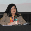 La ministra Carolina Llanes, presidenta de la Sala Penal de la Corte Suprema, desarrolló el tema “El rol de la Corte Suprema de Justicia en la lucha contra el financiamiento del terrorismo internacional”.