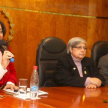 La jueza Lourdes Sanabria tuvo a su cargo la presentación del profesor Segura.