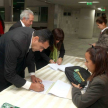 Momento en que los jueces se registran.