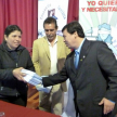 Entrega oficial de los libros donados por la Corte Suprema de Justicia.