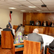 Virginia Covington y Suzanne Hayden comparten con sus colegas paraguayos su experiencia en cuanto a la lucha contra el lavado de dinero.