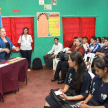 Los nuevos facilitadores estudiantiles fueron instruidos sobre bullying.